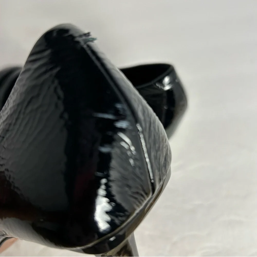 Anthropologie Vicenza Kilty Pointed-toe Patent Leather Heels Pumps Shoes Size 9 - Picture 11 of 12